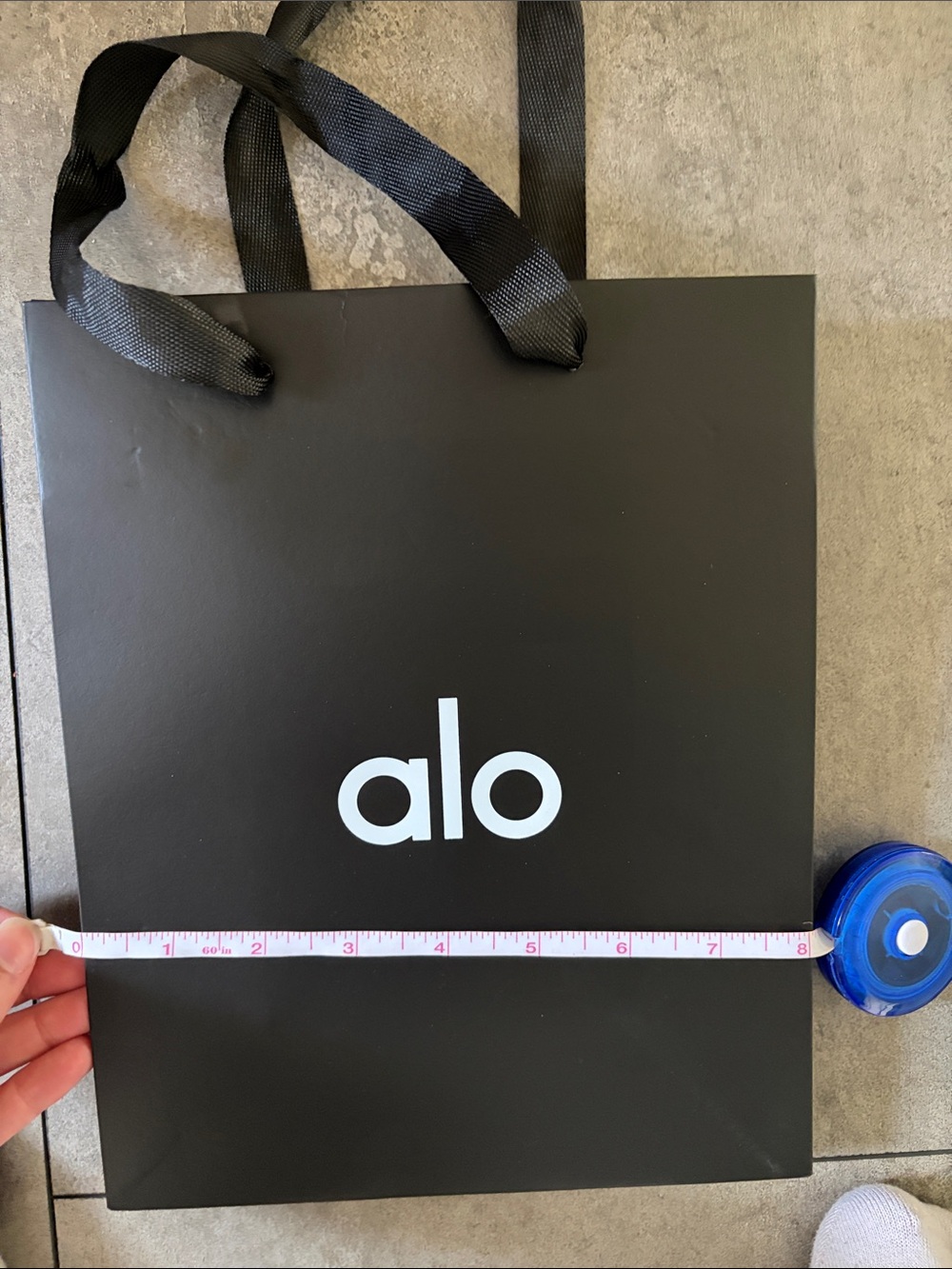 Alo Black Shopping Bag with White Logo